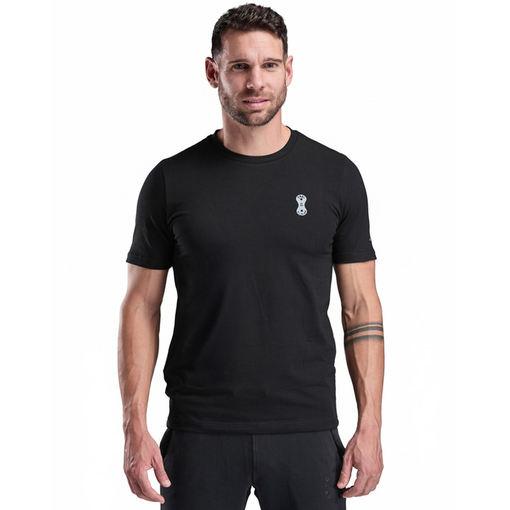 T-SHIRT LIFESTYLE EKOI LINK SCHWARZ