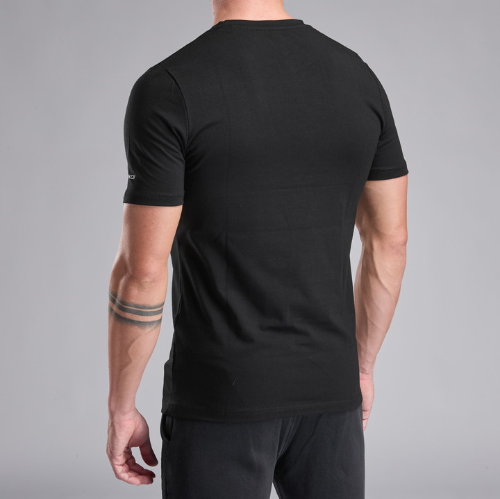T-SHIRT LIifestyle EKOI CHAIN SKULL Czarny