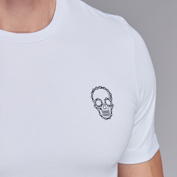 T-SHIRT LIFESTYLE EKOI CHAIN SKULL WIT