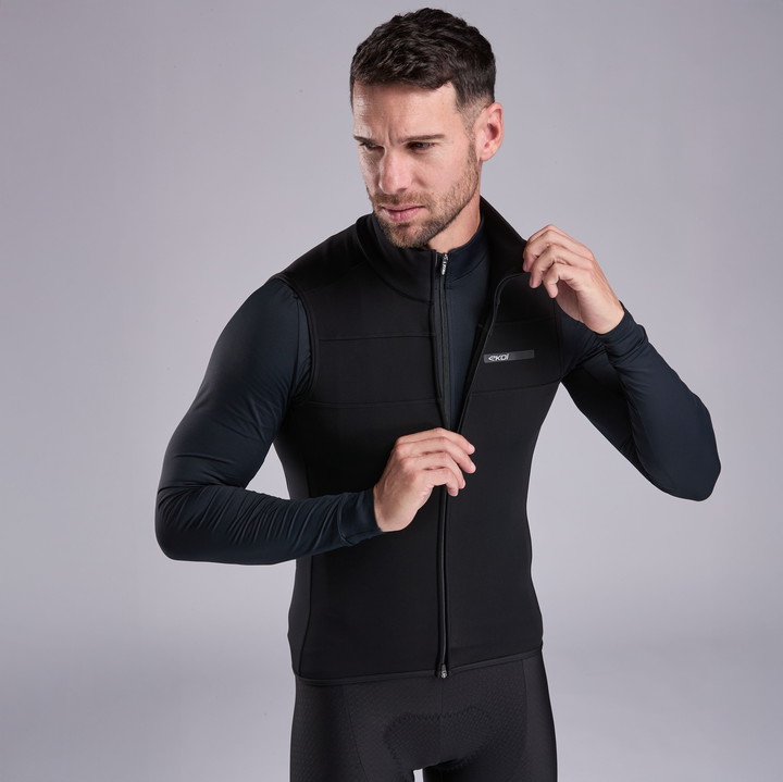 Gilet thermique Hydrofuge EKOI Perf RIDE PROTECT Noir