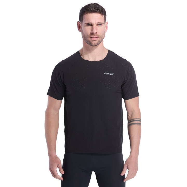 T-SHIRT EKOI RUN PERF AIRFLOW SCHWARZ