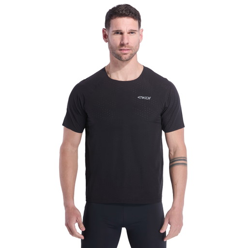 T-shirt de corrida EKOI Perf RUN AIRFLOW Preto