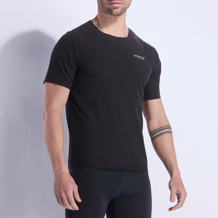 T-SHIRT EKOI RUN PERF AIRFLOW SCHWARZ