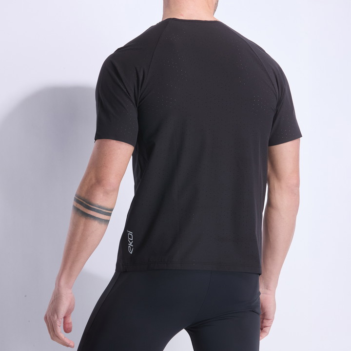 T-SHIRT EKOI RUN PERF AIRFLOW SCHWARZ