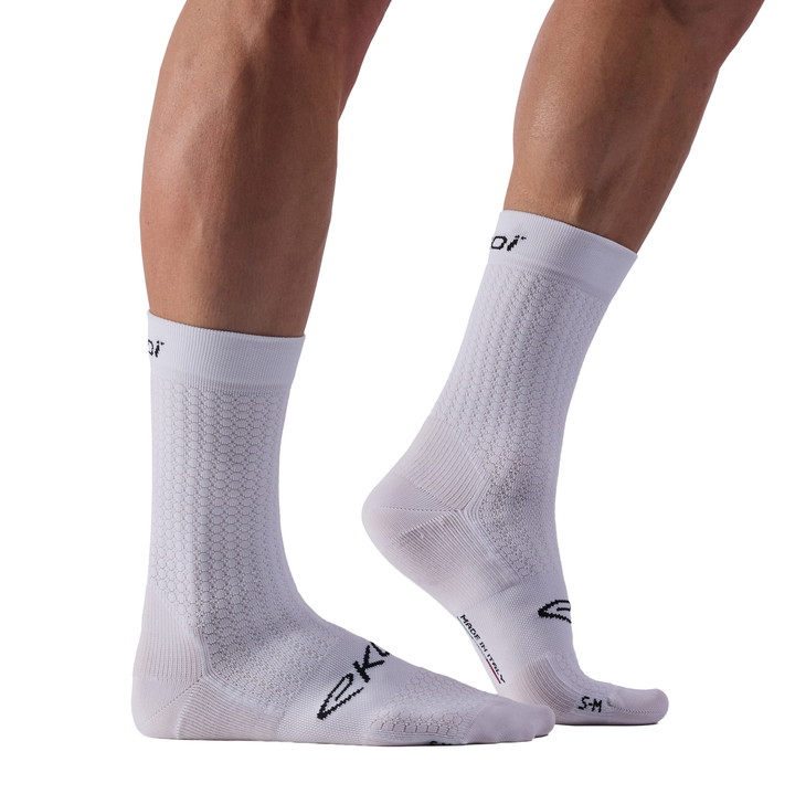 CALCETINES CICLISMO EKOI PERF ALLSEASON 18 BLANCO