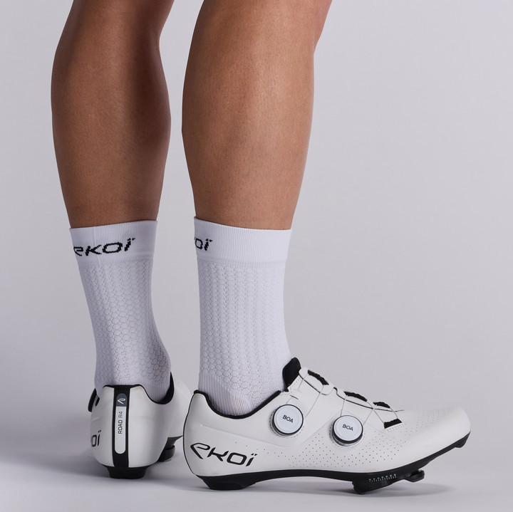 CALZE DA CICLISMO EKOI PERF ALLSEASON 18 BIANCO
