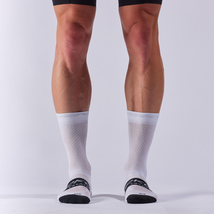 Fietssokken EKOI Perf ESTATE 18 cm Wit
