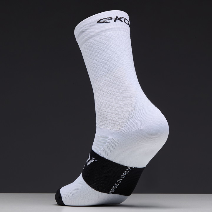 Fietssokken EKOI Perf ESTATE 18 cm Wit