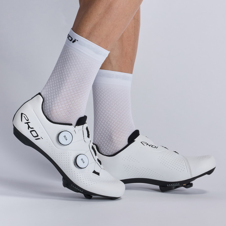 Fietssokken EKOI Perf ESTATE 18 cm Wit