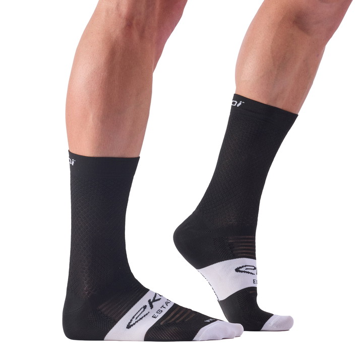 EKOI Perf ESTATE fietssokken 18 cm zwart