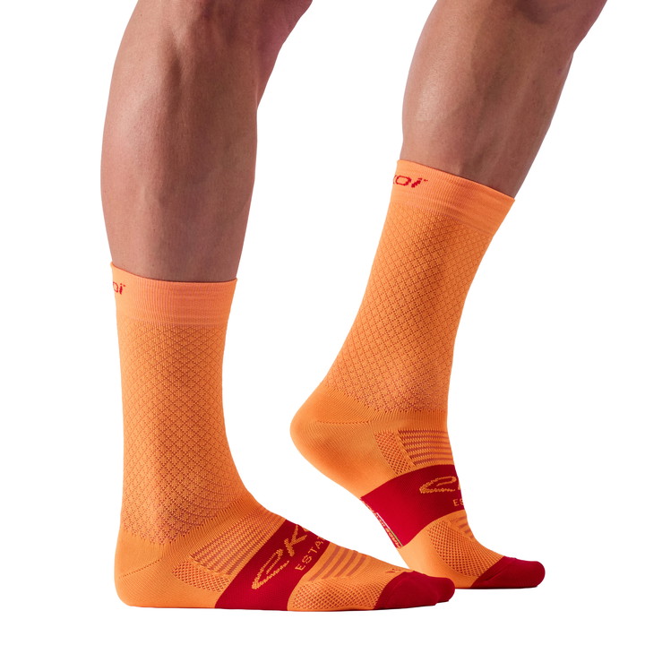 Fietssokken EKOI Perf SUMMERLIGHT 18 cm Oranje