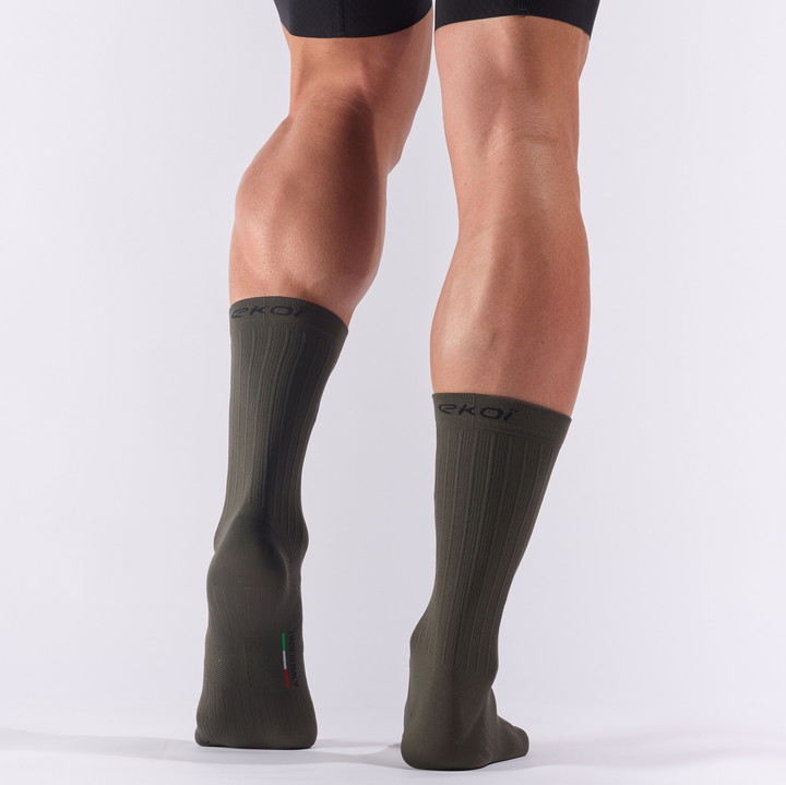 Wielersokken EKOI Perf DYNAMIC LINE 18 KHAKI
