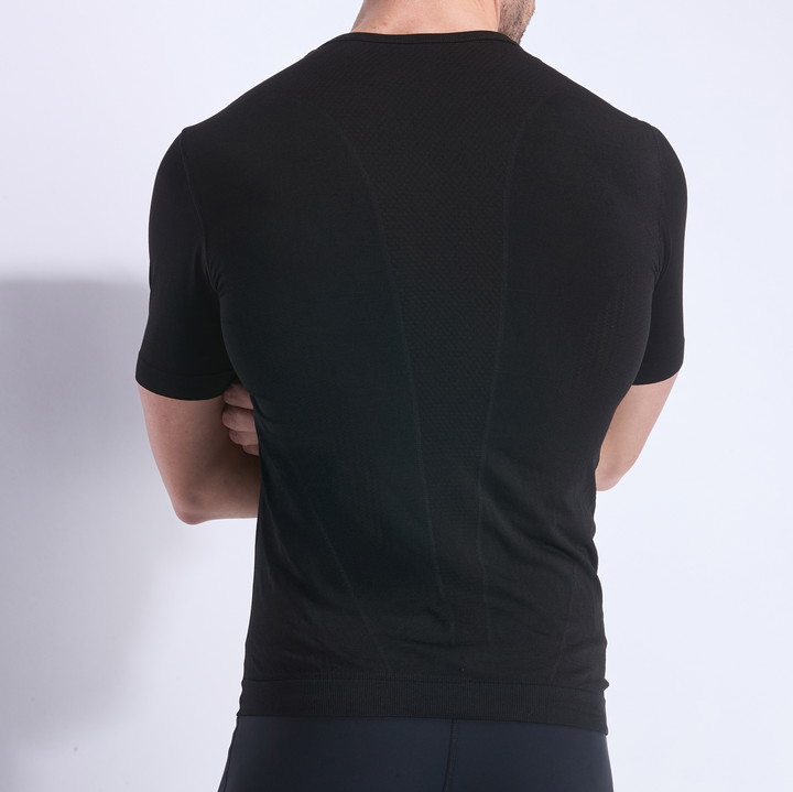 T-SHIRT EKOI RUN RACING OUTLAST SCHWARZ