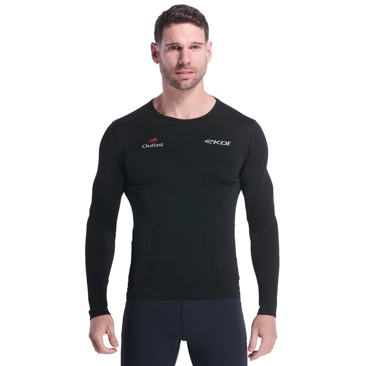 LONG-SLEEVE T-SHIRT EKOI RUN RACING OUTLAST BLACK