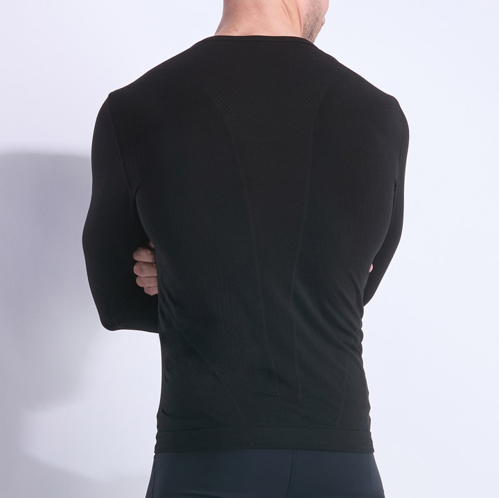 LANGARM-FUNKTIONSHIRT EKOI RUN RACING OUTLAST SCHWARZ