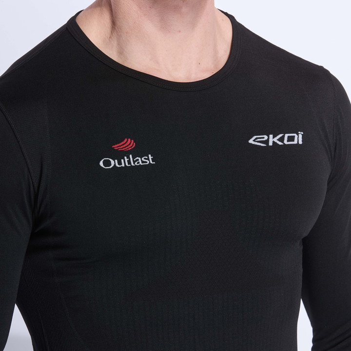 LANGARM-FUNKTIONSHIRT EKOI RUN RACING OUTLAST SCHWARZ