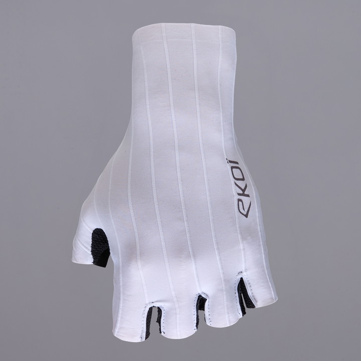 Gants vélo EKOI Racing Aero PRO Poron®Blanc
