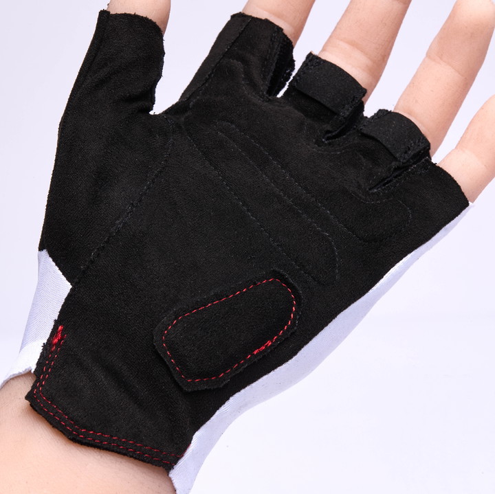 Gants vélo EKOI Racing OUTLAST® Poron® Blanc