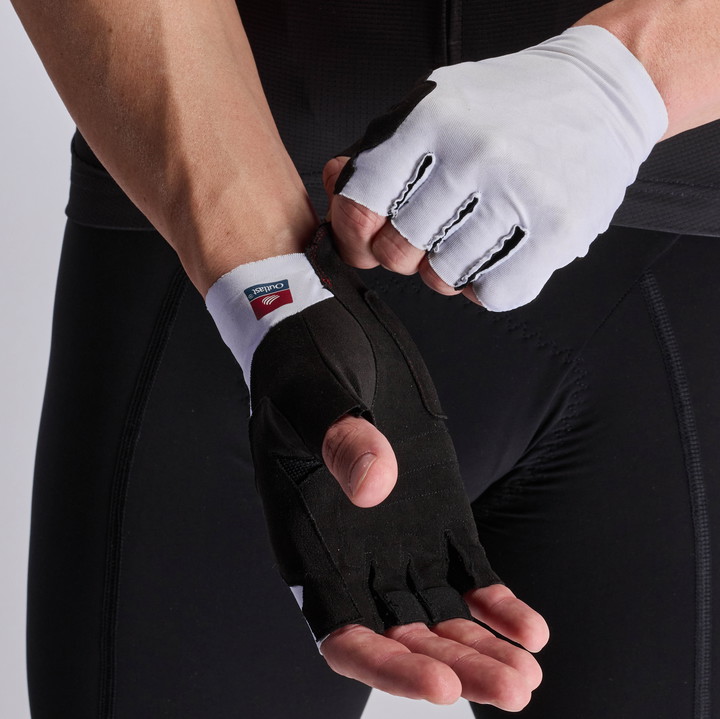 Gants vélo EKOI Racing OUTLAST® Poron® Blanc