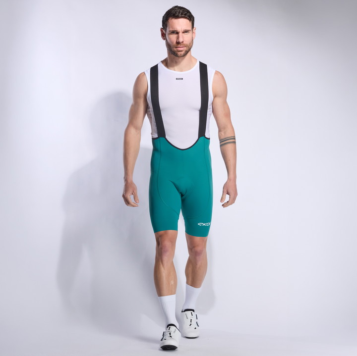 Bib shorts EKOI Perf GEL ULTIMATE Azur Grön