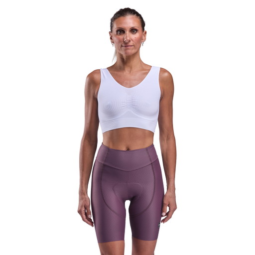 Cuissard femme EKOI Perf GEL POWER CROSS sans bretelles Prune