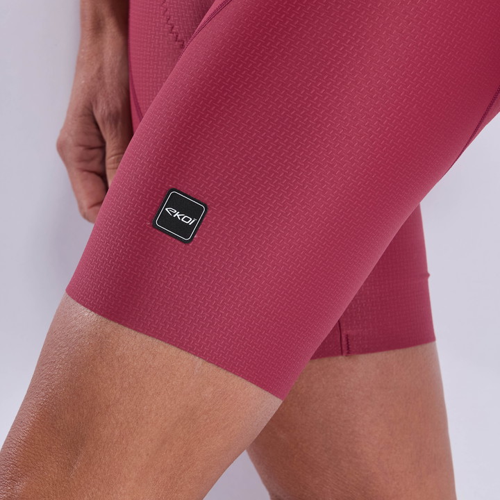 CUISSARD FEMME EKOI PERF GEL POWER PIXEL SANS BRETELLES RHUBARBE