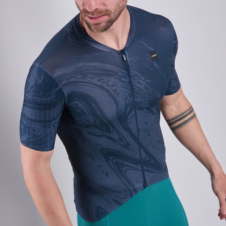 Cyklistický dres EKOI Perf FLOW námořnická modrá