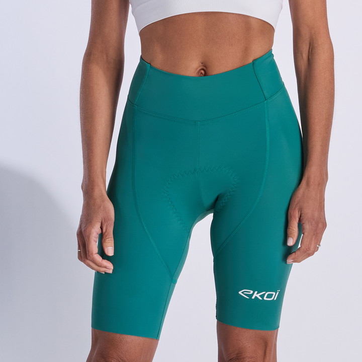 CUISSARD Femme EKOI PERF GEL POWER SANS BRETELLES VERT AZUR
