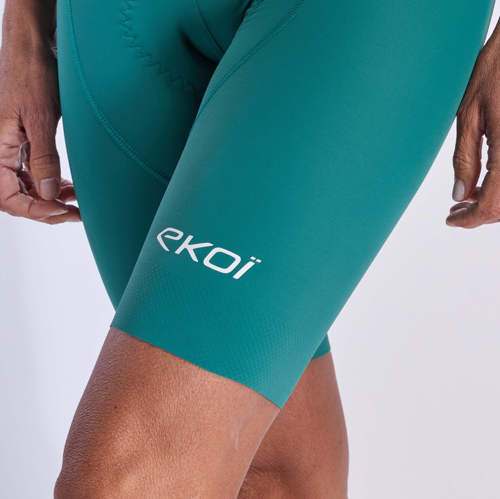 CUISSARD Femme EKOI PERF GEL POWER SANS BRETELLES VERT AZUR