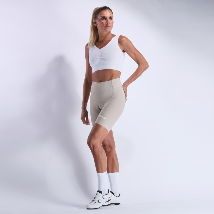 Cuissard femme EKOI Perf GEL POWER court sans bretelles Sable