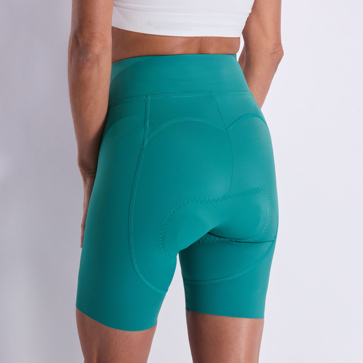 Cuissard femme EKOI Perf GEL POWER court sans bretelles Vert Emeraude
