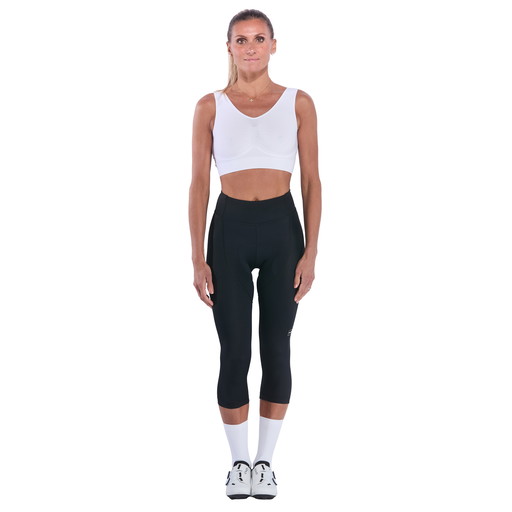 Damen 3/4-Radhose EKOI Perf GEL POWER PIXEL ohne Träger Schwarz