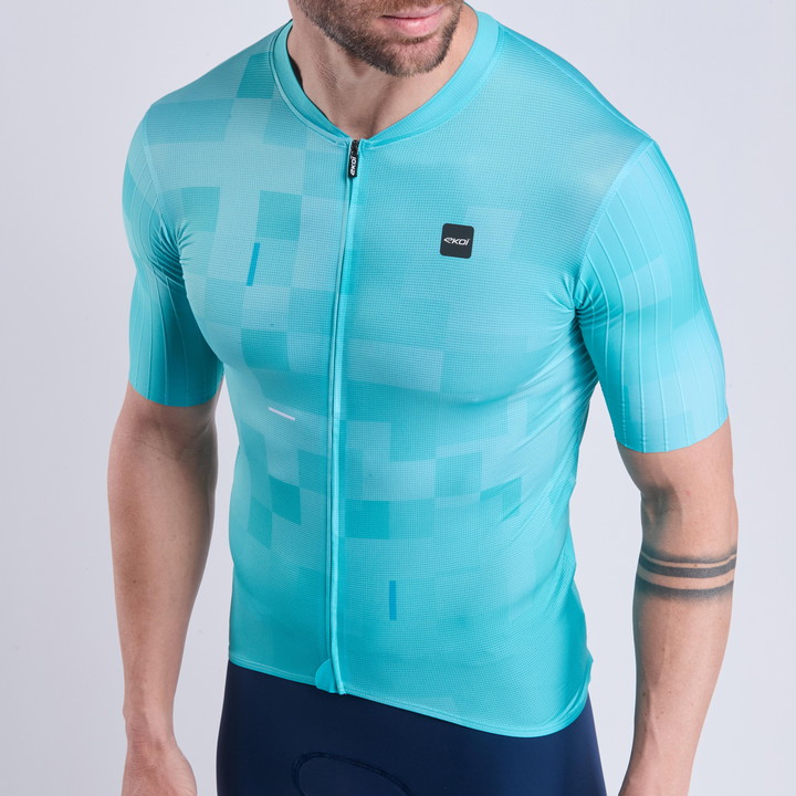 MAILLOT EKOI PERF COBBLE VERT AZUR