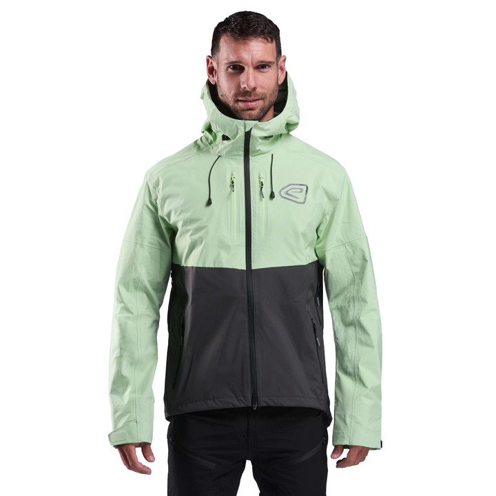 Chaqueta impermeable MTB EKOI Racing FURY Charcoal Lime