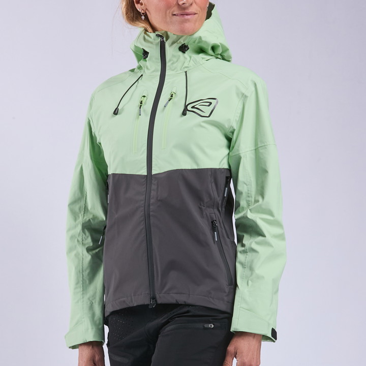 Veste de pluie femme EKOI Racing MTB FURY Charcoal Lime