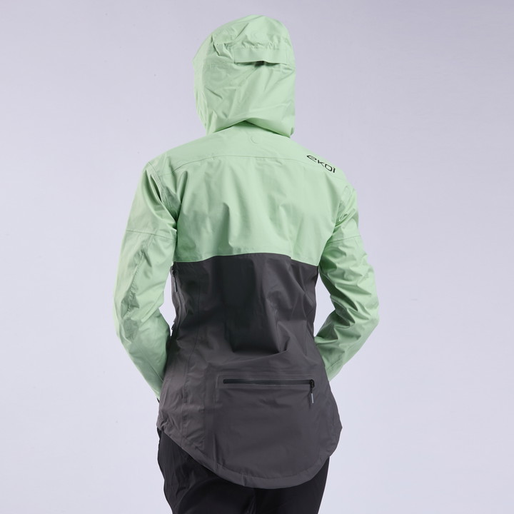 Veste de pluie femme EKOI Racing MTB FURY Charcoal Lime