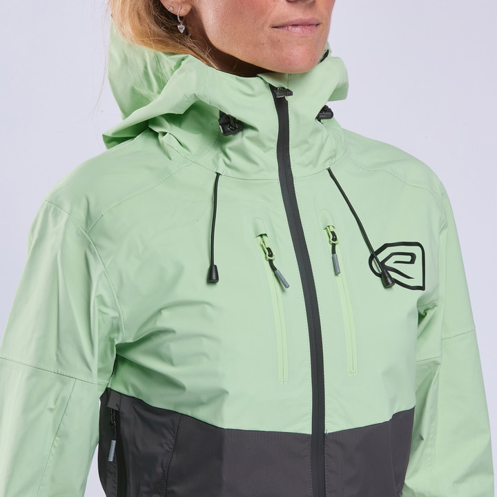 Veste de pluie femme EKOI Racing MTB FURY Charcoal Lime