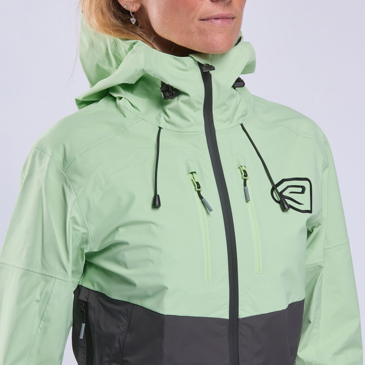 Veste de pluie femme EKOI Racing MTB FURY Charcoal Lime
