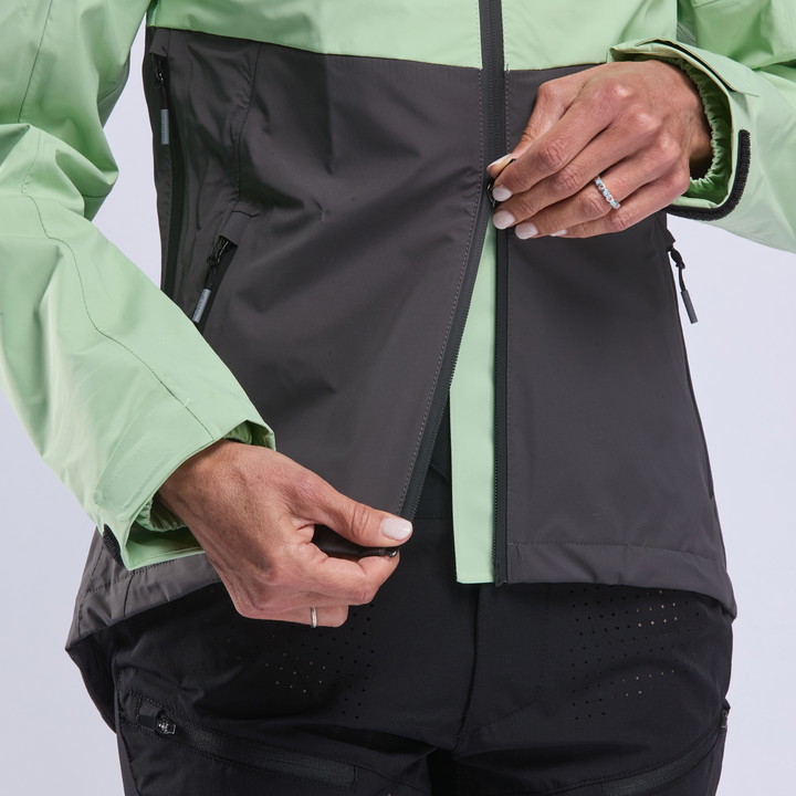 Veste de pluie femme EKOI Racing MTB FURY Charcoal Lime