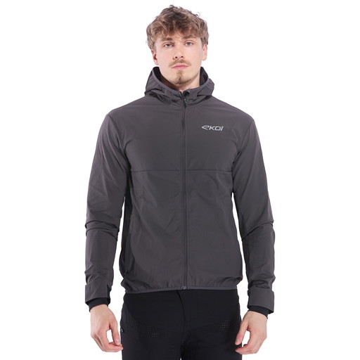 Veste coupe vent VTT EKOI Perf POCKET ROAM Charcoal