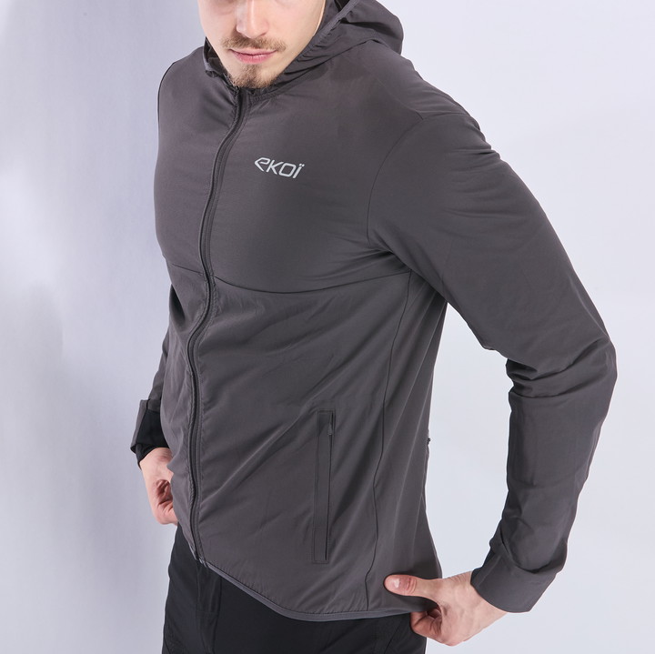VESTE COUPE-VENT POCKET EKOI PERF RUSH CHARCOAL