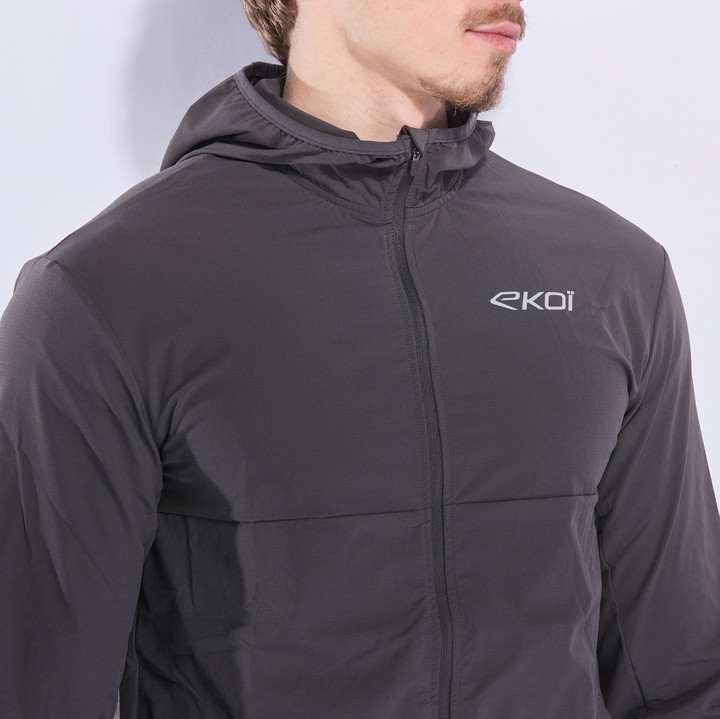 VESTE COUPE-VENT POCKET EKOI PERF RUSH CHARCOAL