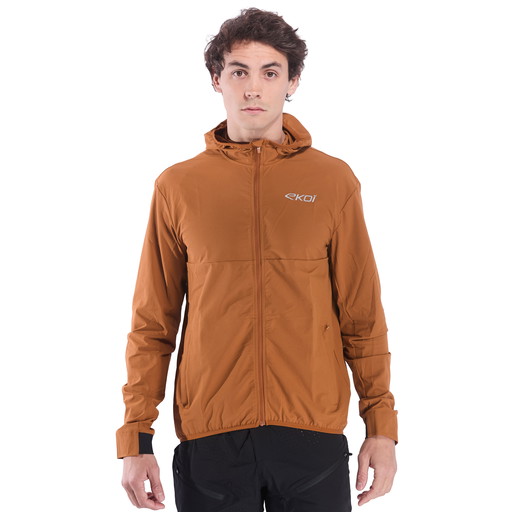 Veste coupe vent VTT EKOI Perf POCKET ROAM Caramel