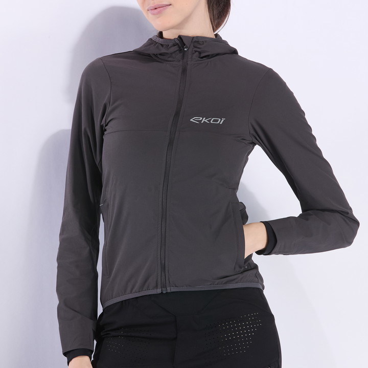 VESTE COUPE-VENT POCKET EKOI WM PERF RUSH CHARCOAL