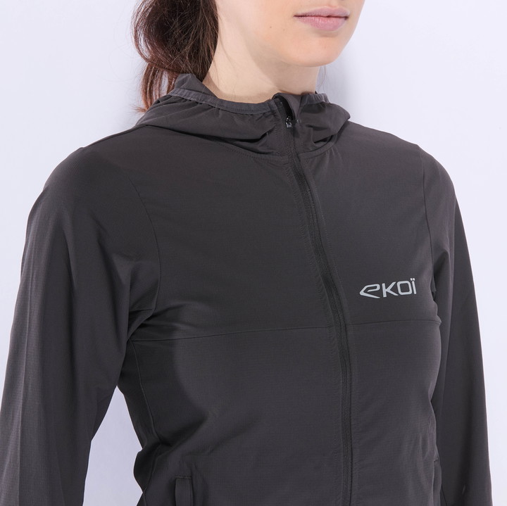 VESTE COUPE-VENT POCKET EKOI WM PERF RUSH CHARCOAL