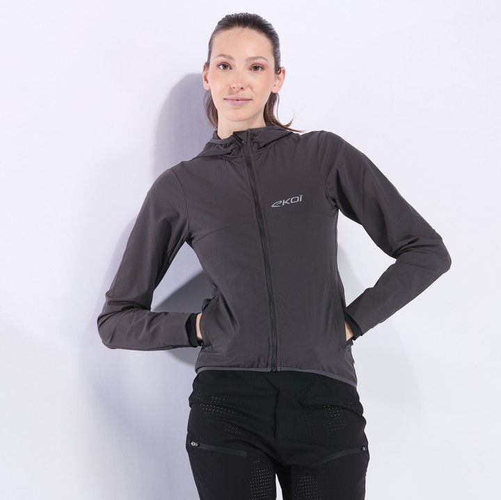 VESTE COUPE-VENT POCKET EKOI WM PERF RUSH CHARCOAL