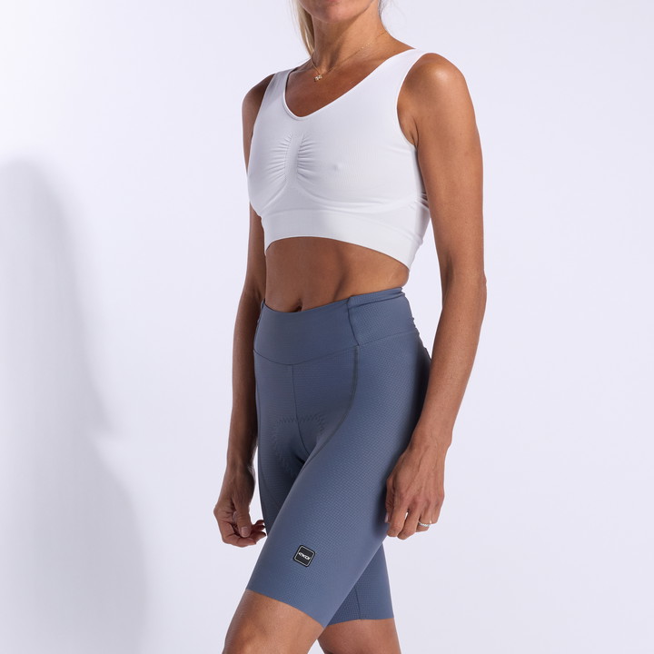 Cykelshorts dam EKOI Perf GEL POWER PIXEL utan hängslen Grå
