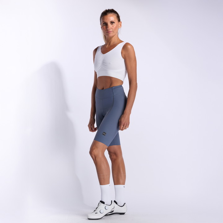 Cykelshorts dam EKOI Perf GEL POWER PIXEL utan hängslen Grå