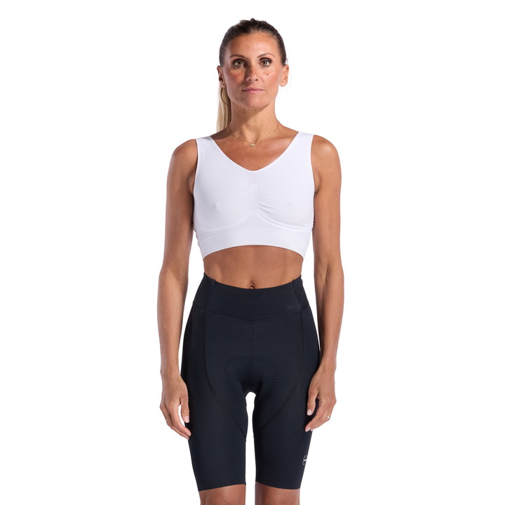 Damen-Radhose EKOI Perf GEL POWER PIXEL trägerlos Schwarz