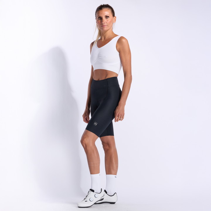 Dame cykelshorts EKOI Perf GEL POWER PIXEL uden seler Sort